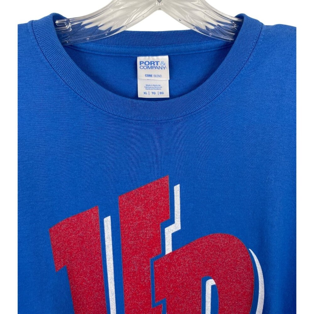 Vintage Logo University of Dayton UD Flyers Blue Graphic T-shirt Mens Size  XL - Picture 3 of 7